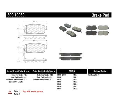 StopTech Performance 04-07 RX-8 Rear Pads