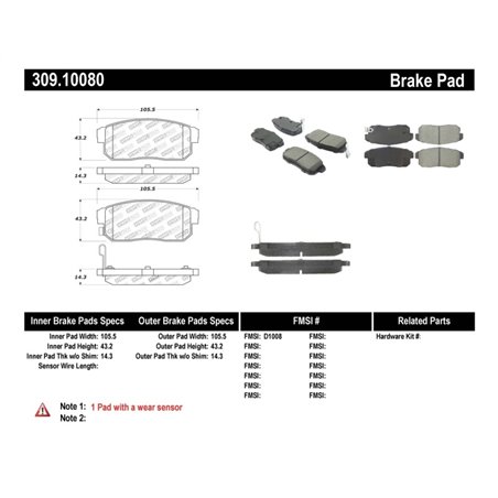 StopTech Performance 04-07 RX-8 Rear Pads