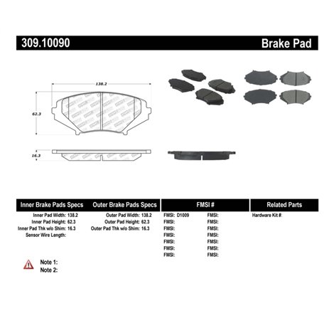 StopTech Performance 04-07 RX-8 Front Pads