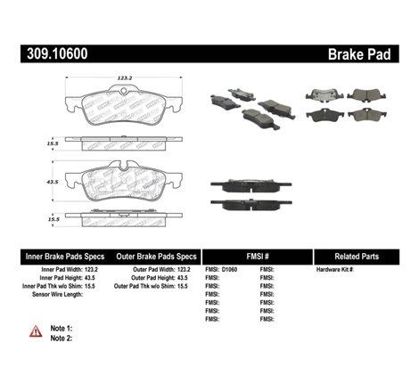 StopTech Performance 02-06 Mini Rear Brake Pads