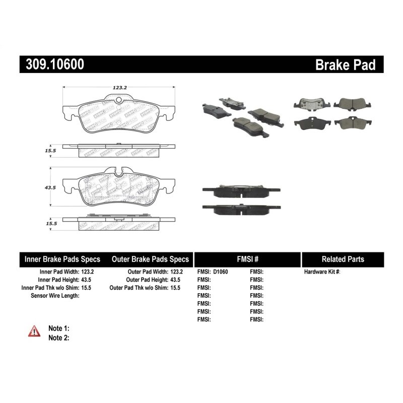 StopTech Performance 02-06 Mini Rear Brake Pads