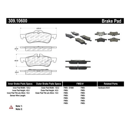 StopTech Performance 02-06 Mini Rear Brake Pads