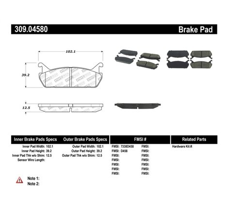 StopTech Performance 90-93 Mazda Miata Rear Brake Pads D525