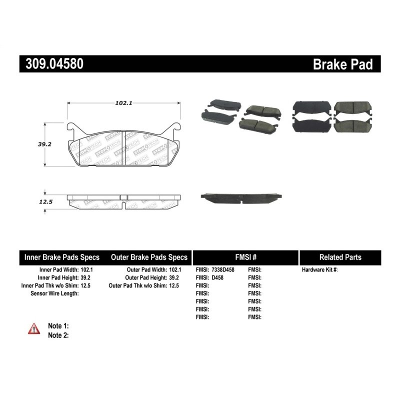 StopTech Performance 90-93 Mazda Miata Rear Brake Pads D525