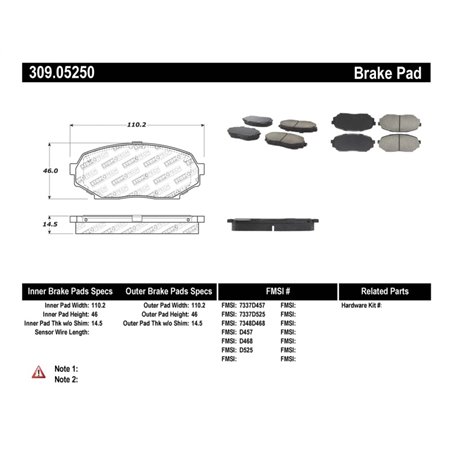 StopTech Performance 90-93 Mazda Miata Front Brake Pads D525