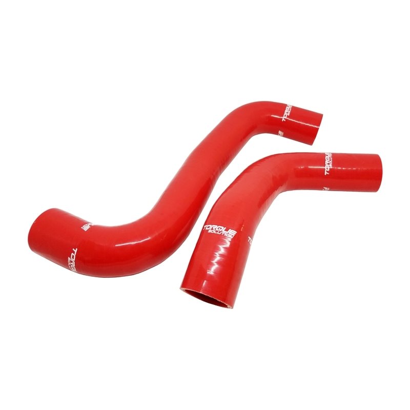 Torque Solution 08-14 Subaru WRX / 08-18 STI / 09-13 Forester XT Silicone Radiator Hose Kit - Red