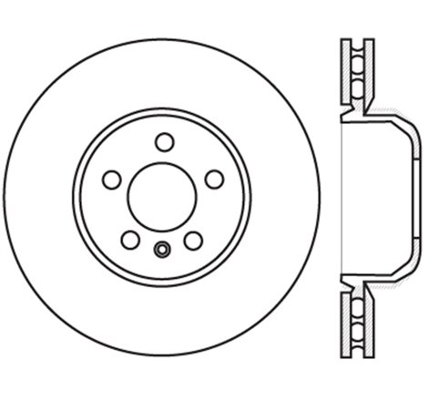 StopTech 12-18 BMW 650i Cryo Drilled Sport Left Front Rotor