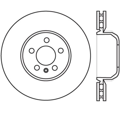 StopTech 12-18 BMW 650i Cryo Drilled Sport Right Front Rotor