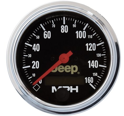 Autometer Jeep 3.375 In-Dash 0-160 MPH Electrical Speedometer Gauge - Programmable