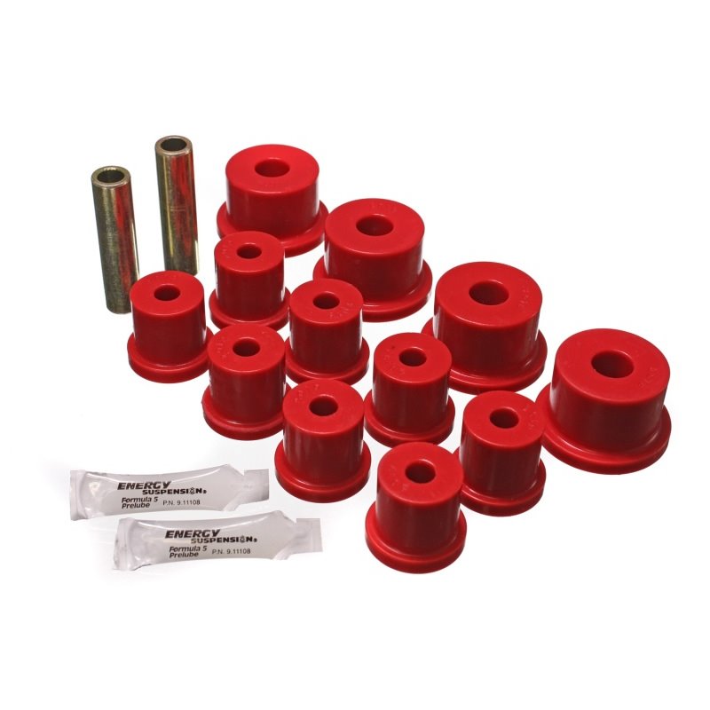 Energy Suspension 64-73 Ford Mustang Red Rear Leaf Spring Bushing Set