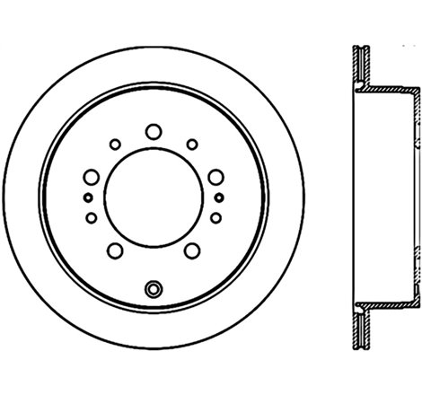 Stoptech 08-17 Toyota Land Cruiser / 08-17 Lexus LX Rear Premium Cryo Rotor