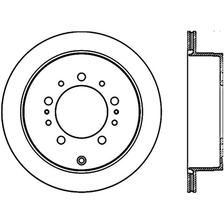 Stoptech 08-17 Toyota Land Cruiser / 08-17 Lexus LX Rear Premium Cryo Rotor