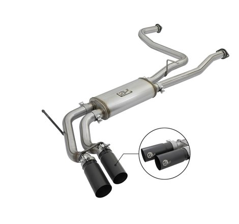 aFe POWER Rebel Series 2-1/2in 409 SS Cat Back Exhaust w/ Black Tips 16-17 Nissan Titan V8 5.6L