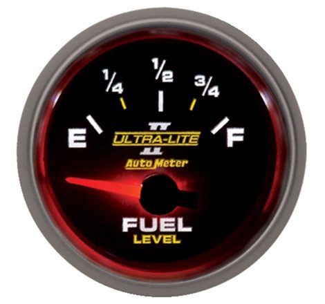 Autometer Ultra-Lite II 2-1/16in 0 OHMS Empty / 90 OHMS Full Electronic Fuel Level Gauge