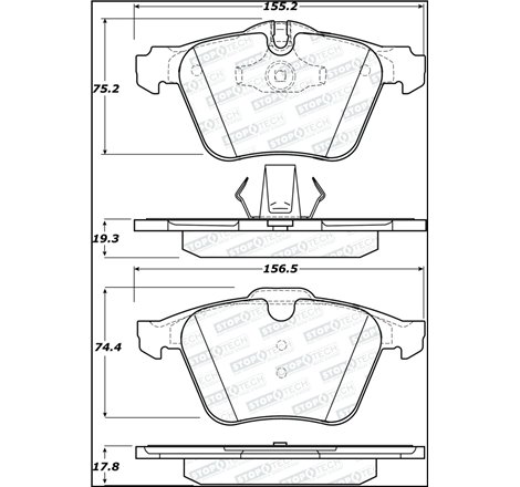 StopTech 06-08 Jaguar S-Type Street Performance Front Brake Pads