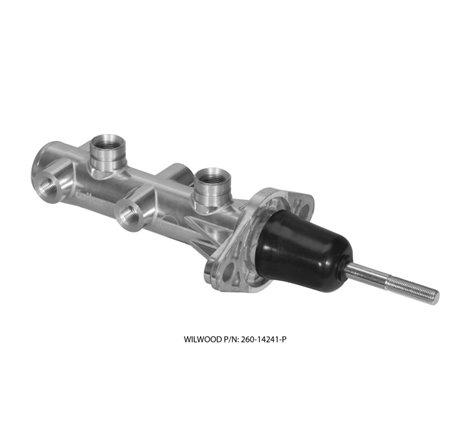 Wilwood Tandem Remote Master Cylinder - 7/8in Bore Ball Burnished