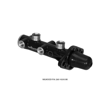 Wilwood Tandem Remote Master Cylinder - 1in Bore Black