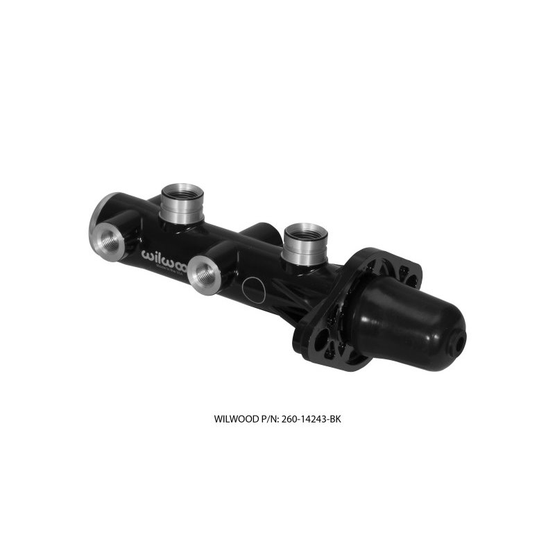 Wilwood Tandem Remote Master Cylinder - 1in Bore Black