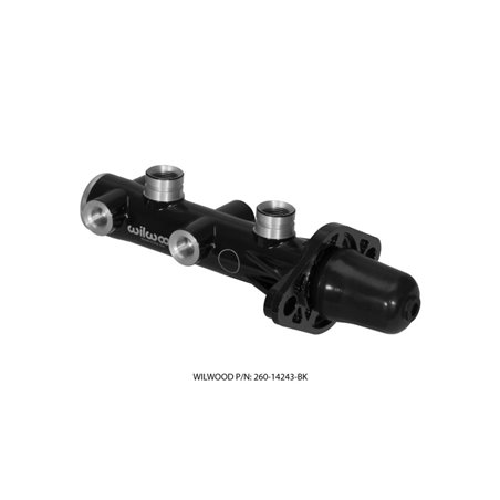 Wilwood Tandem Remote Master Cylinder - 1in Bore Black