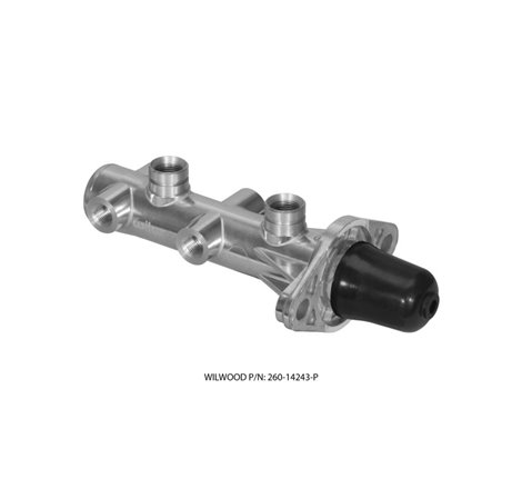 Wilwood Tandem Remote Master Cylinder - 1in Bore Ball Burnished