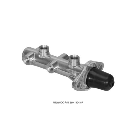 Wilwood Tandem Remote Master Cylinder - 1in Bore Ball Burnished