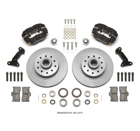 Wilwood Forged Dynalite Front Kit 11.03in 1 PC Rotor&Hub 74-80 Pinto/Mustang II Disc Spindle only