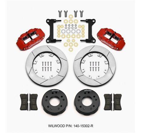 Wilwood Narrow Superlite 6R Front Kit 12.19in Drilled Red 63-87 C10 w/ Wilwood Pro Spindles