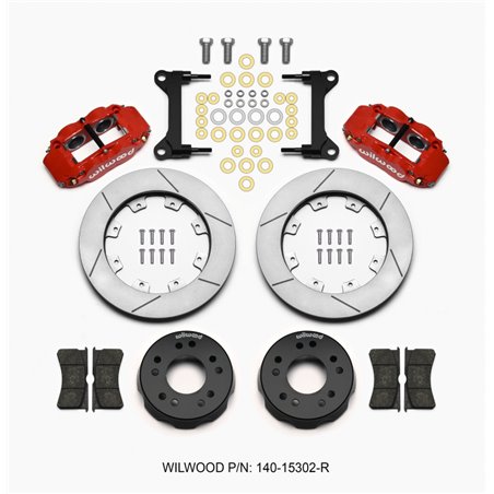 Wilwood Narrow Superlite 6R Front Kit 12.19in Drilled Red 63-87 C10 w/ Wilwood Pro Spindles