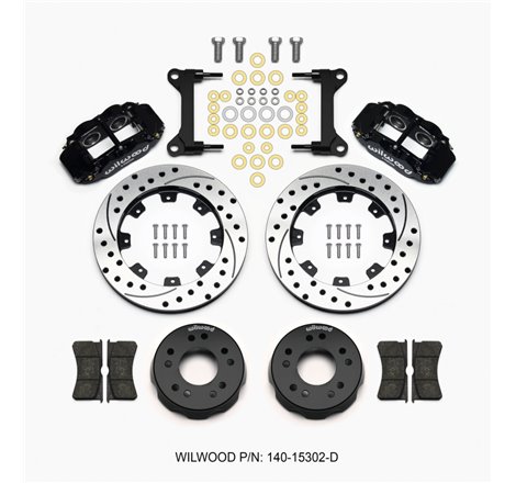 Wilwood Narrow Superlite 6R Front Kit 12.19in Drilled 63-87 C10 w/ Wilwood Pro Spindles