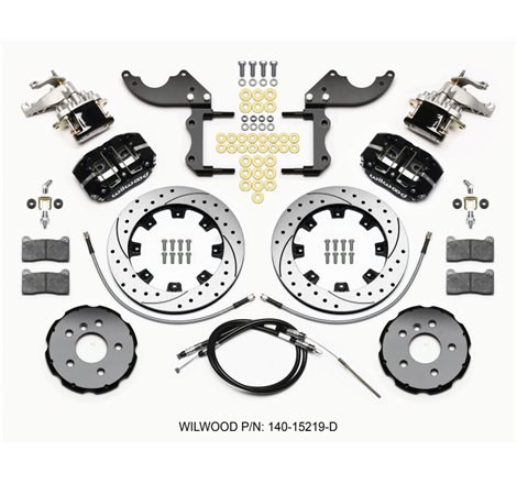 Wilwood Dynapro Radial4 / MC4 Rear Kit 12.19 Drilled 2014-2015 Mini Cooper w/Lines & Cables