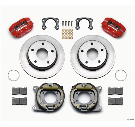 Wilwood Dynapro Lug Mount P/S Park Brake Kit Red Big Ford New 2.38in Off Bronco 5 x 5.50