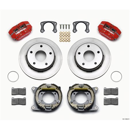 Wilwood Dynapro Lug Mount P/S Park Brake Kit Red Big Ford New 2.38in Off Bronco 5 x 5.50