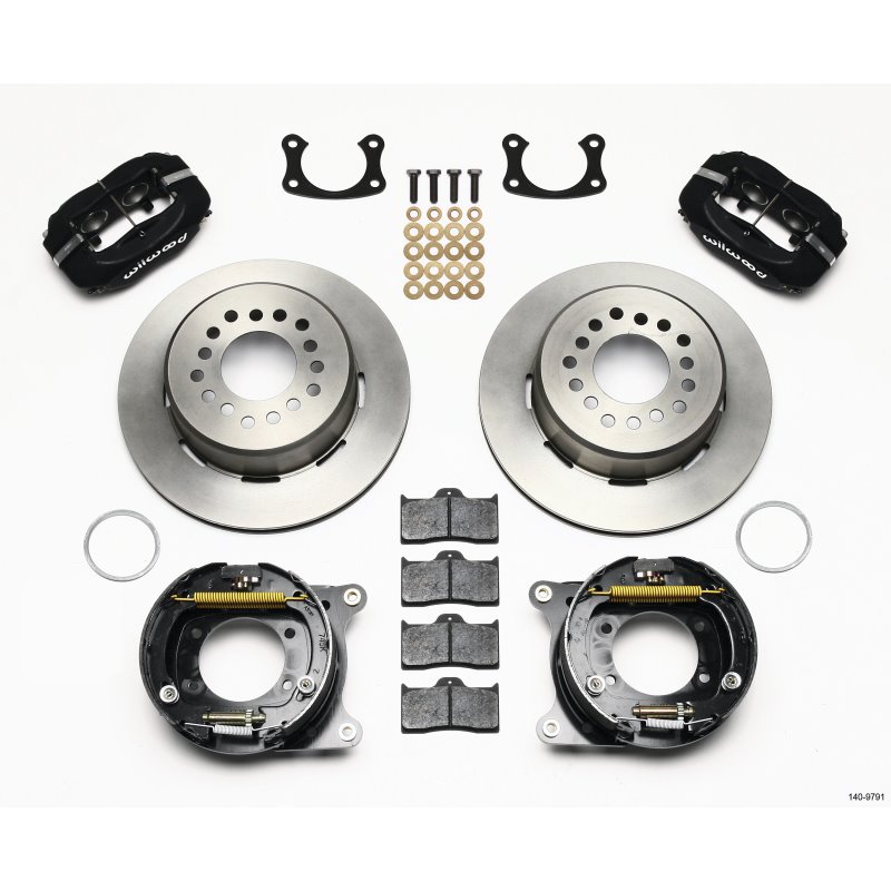 Wilwood Forged Dynalite P/S Park Brake Kit New Big Ford 2.50in Offset Front Caliper Mount