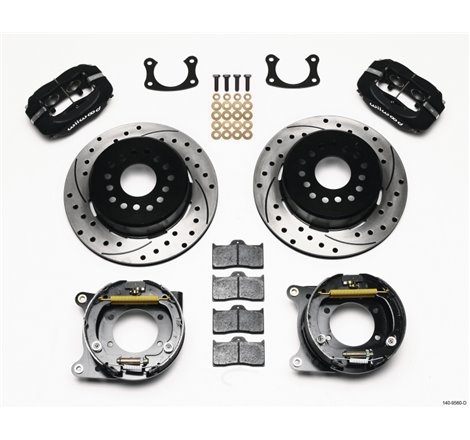 Wilwood Forged Dynalite P/S Park Brake Kit Drilled New Big Ford 2.50in offset Staggrd Shock