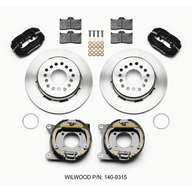 Wilwood Forged Dynalite P/S Park Brake Kit 12 Bolt 2.75in offset Staggered Shock