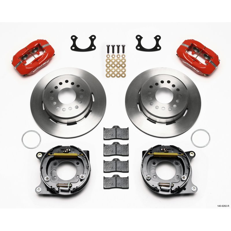 Wilwood Forged Dynalite P/S Park Brake Kit Red Small Ford 2.50in Offset