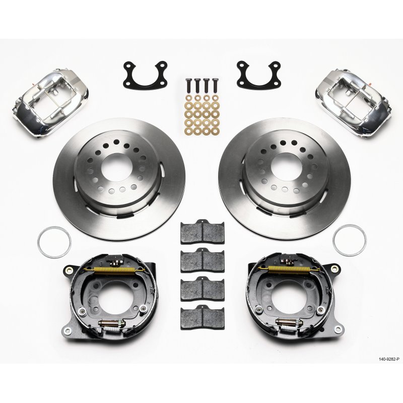 Wilwood Forged Dynalite P/S Park Brake Kit Polish Small Ford 2.50in Offset