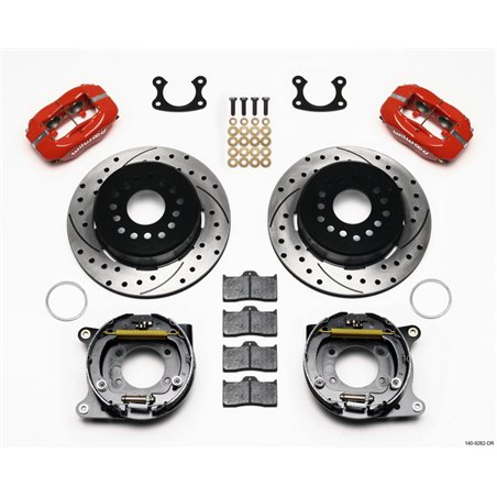 Wilwood Forged Dynalite P/S Park Brake Kit Drill-Red Small Ford 2.50in Offset