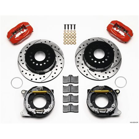 Wilwood Forged Dynalite P/S P-B Kit Drilled-Red 2005-2014 Mustang