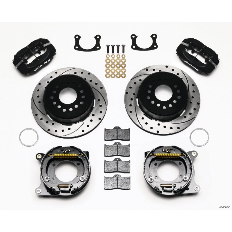 Wilwood Forged Dynalite P/S Park Brake Kit Drilled New Big Ford 2.36in Offset