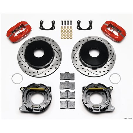 Wilwood Forged Dynalite P/S Park Brake Kit Drilled Red Big Ford New 2.50in Offset Currie Blank