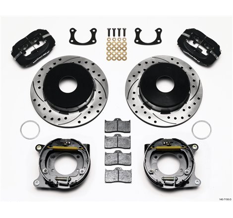 Wilwood Forged Dynalite P/S Park Brake Kit Drilled Big Ford New 2.50in Offset Currie Blank