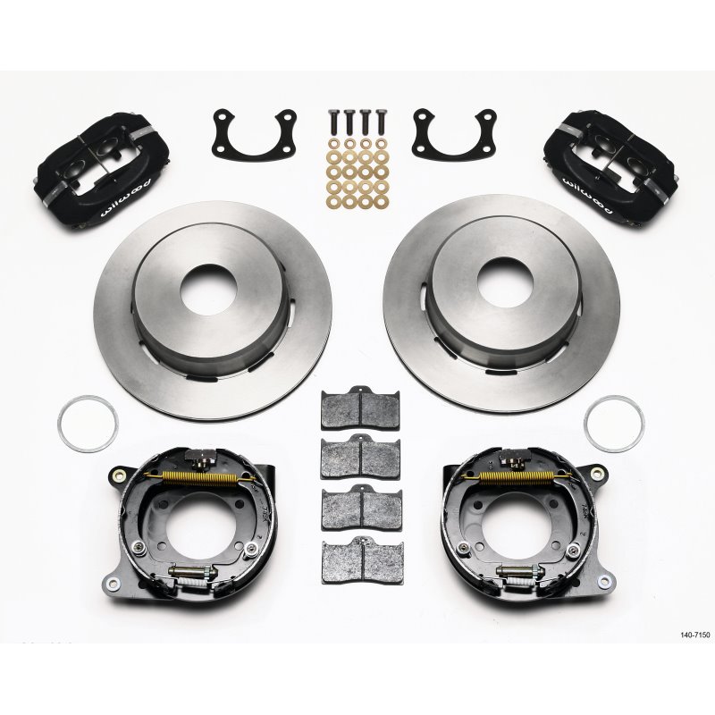 Wilwood Forged Dynalite P/S Park Brake Kit Big Ford New 2.50in Offset Currie Blank