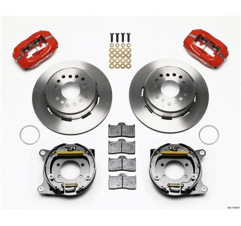 Wilwood Forged Dynalite P/S Park Brake Kit Red Ford 8.8 w/2.5in Offset-5 Lug