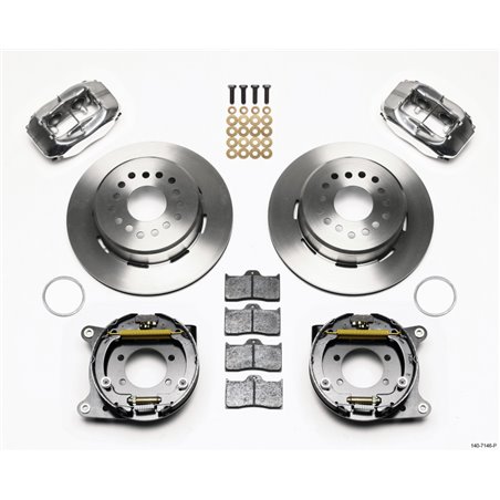 Wilwood Forged Dynalite P/S Park Brake Kit Polished Ford 8.8 w/2.5in Offset-5 Lug