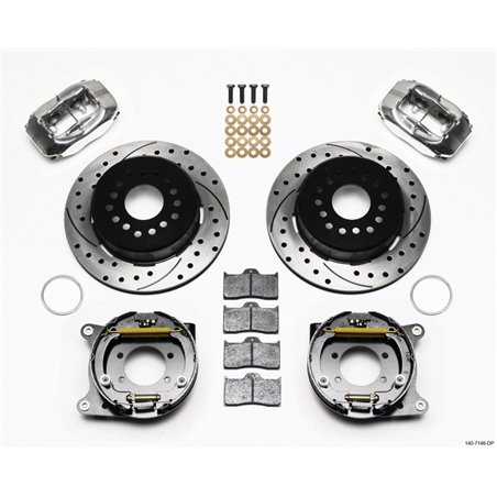 Wilwood Forged Dynalite P/S P-B Kit Drilled Polished Ford 8.8 w/2.5in Offset-5 Lug