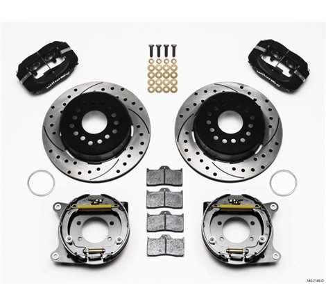 Wilwood Forged Dynalite P/S Park Brake Kit Drilled Ford 8.8 w/2.5in Offset-5 Lug