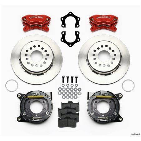 Wilwood Forged Dynalite P/S Park Brake Kit Red Mopar/Dana 2.36in Off w/Snap Ring Brng