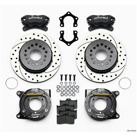 Wilwood Forged Dynalite P/S Park Brake Kit Drilled Mopar/Dana 2.36in Off w/Snap Ring Brng