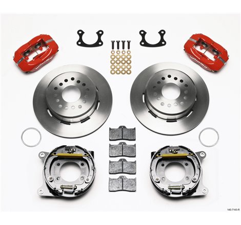 Wilwood Forged Dynalite P/S Park Brake Kit Red Small Ford 2.66in Offset